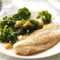 Garlic Tilapia with Spicy Kale image