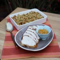 Roasted Peach and Rosemary Turkey Breast with Stuffing image