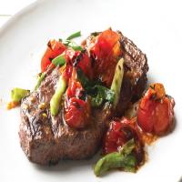 Grilled Steak with Tomatoes and Scallions image