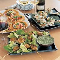 Indian-Spiced Chicken Kebabs with Cilantro-Mint Chutney image