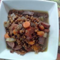 Slow Cooker Lentils and Sausage_image