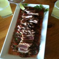Seared Ahi Tuna Sea Steak over Mexi-Asian Salsa image