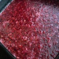 Cranberry Salad in Raspberry Jello with Cream Chee_image