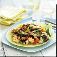 Grilled Gazpacho Salad with Shrimp image