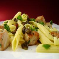 Penne With Grilled Tuna and Crisp- Fried Capers_image