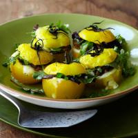 Yellow Tomatoes Stuffed with Grilled Wild Mushrooms and Parmesan Cheese_image