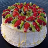 Pavlova With Lemon Cream and Berries image