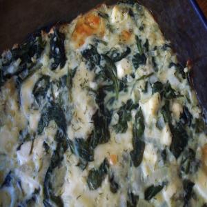 Baked Spinach With Three Cheeses image