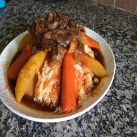 Moroccan Ramadan Couscous With Meat and Veggies image