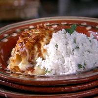 Chicken Enchiladas with Green Sauce and Long-Grain Rice image