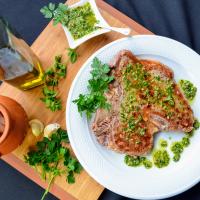Grilled Porterhouse Steak with Chimichurri Sauce_image