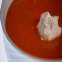 Orange-scented chilled tomato soup Recipe image