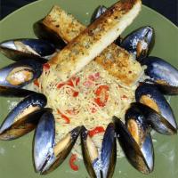 Angel Hair Pasta with Florida Mussels in White Wine-Butter Sauce_image