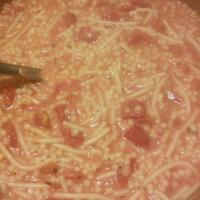 Cream of Tomato Soup With Acini Di Pepe_image