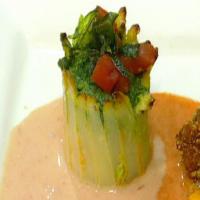 Crabmeat and Spinach Flan with Smoked Tomato Buerre Blanc_image