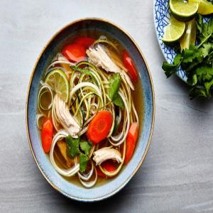 Gingery Chicken Soup with Zucchini 