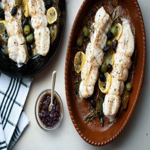 Monkfish Roasted With Herbs and Olives image