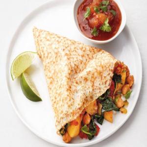 Curried Potato and Chickpea Crepes image
