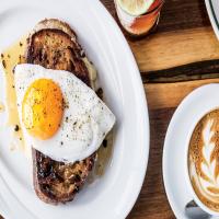 Fancy Grilled Cheese With A Fried Egg_image