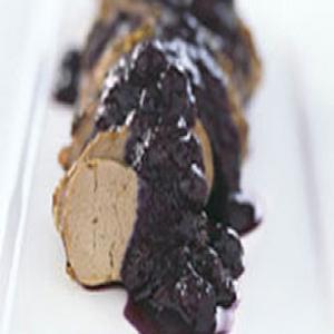 Grilled Pork Tenderloin with Port Blueberry Compote_image