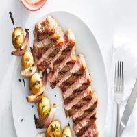 Grilled Steaks With Potato Skewers_image