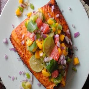 Chile Lime Salmon with Caribbean Salsa_image