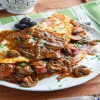 Boxty, Irish Potato Pancakes, with Bangers in a Guinness Mushroom and Onion Gravy Recipe - (4.3/5) image