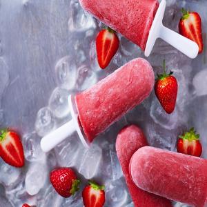 Strawberry ice lollies image