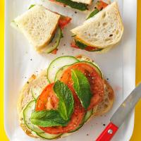 Mint-Cucumber Tomato Sandwiches image