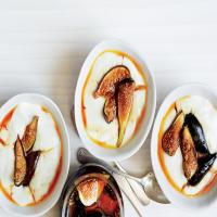 Milk Pudding with Rose Water Caramel and Figs_image