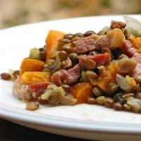 Lentils with Vegetables and Bacon_image