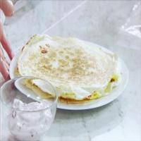 Round 2 Recipe -Thanksgiving Quesadilla with Cranberry Cream Dipping Sauce_image