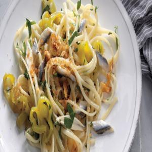 Linguine with Boquerones, Peppers, and Breadcrumbs_image