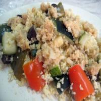 Roasted Vegetable Couscous With Hummus image