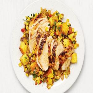 Creole Chicken with Cornbread Stuffing image