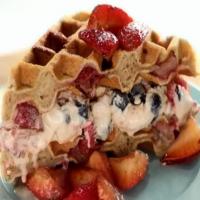 Strawberry Wafflewich with Fresh Berry Gelato image