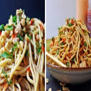 5 Ingredient Asian Peanut Noodles - A staple pantry recipe! - Dinner, then Dessert_image