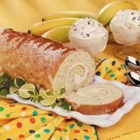 Caramel Banana Cake Roll image