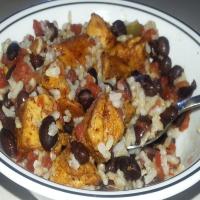 Chicken With Brown Rice & Black Beans_image
