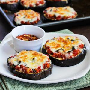 Julia Child's Eggplant Pizzas Recipe (Tranches d'aubergine á l'italienne) (Low-Carb, Gluten-Free, Meatless)_image