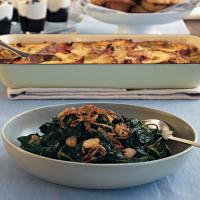 Wilted Baby Spinach with Crispy Shallots_image