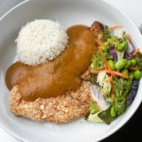 Chicken Katsu Inspired Curry Bowl with Side Salad_image