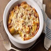 Ham and Cheese Croissant Casserole image