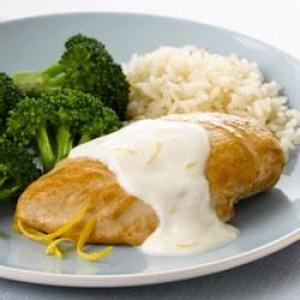 Chicken with Creamy Lemon Sauce and Rice_image