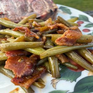 Laurel's Spicy Sweet and Sour Green Beans image