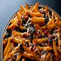 Macaroni With Tomato Sauce, Chard and Goat Cheese_image
