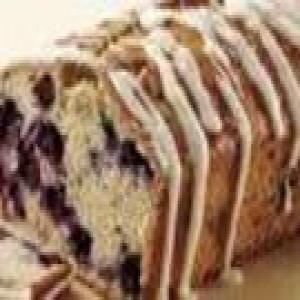 White Chocolate-Iced Blueberry Loaf_image