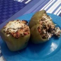 Peppers Stuffed with Spinach and Ground Chicken image
