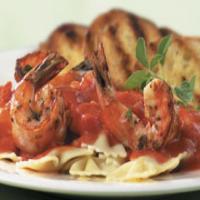 Farfalle With Herb-Marinated Grilled Shrimp_image