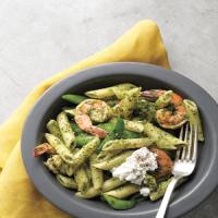 Shrimp and Penne with Spring Herb Pesto_image